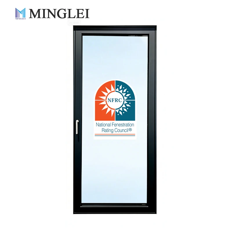 product custom black aluminum outswing front door nfrc certified  thermal insulation triple pane casement door exterior door-2