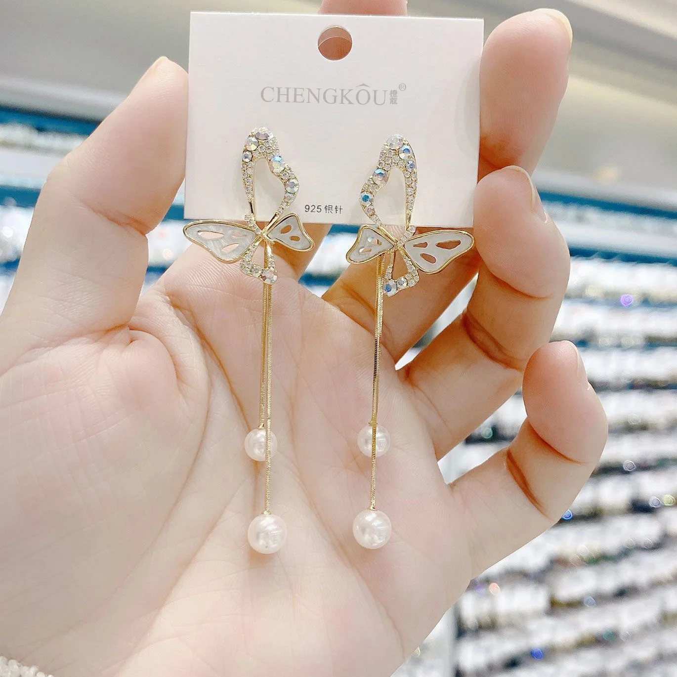2pcs Earrings Dangling for Women Sparkly Silver Dangle Earrings Girls Long  Chandelier Earrings Tassel Lightweight Earrings | SHEIN ASIA