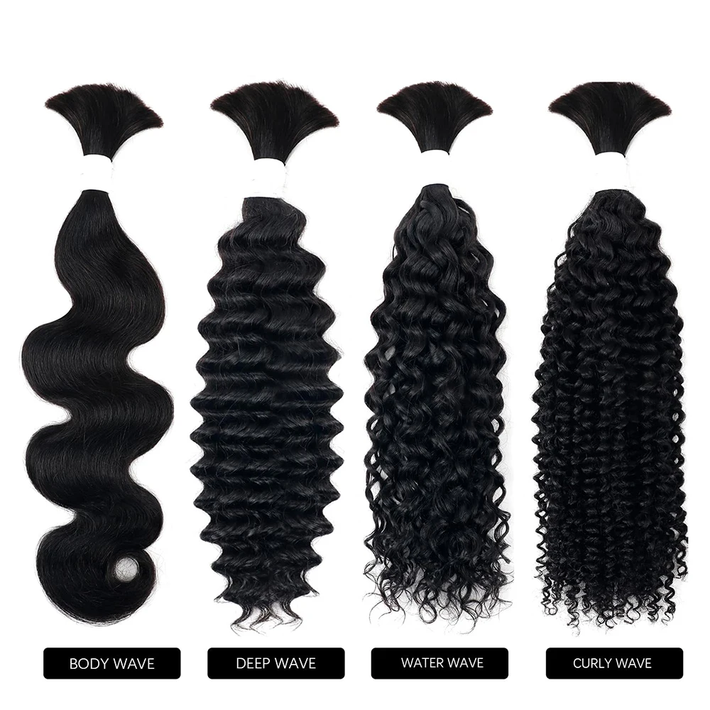 Wholesale Raw Indian Hair Bulk Human Hair Blend For Braiding Pre ...