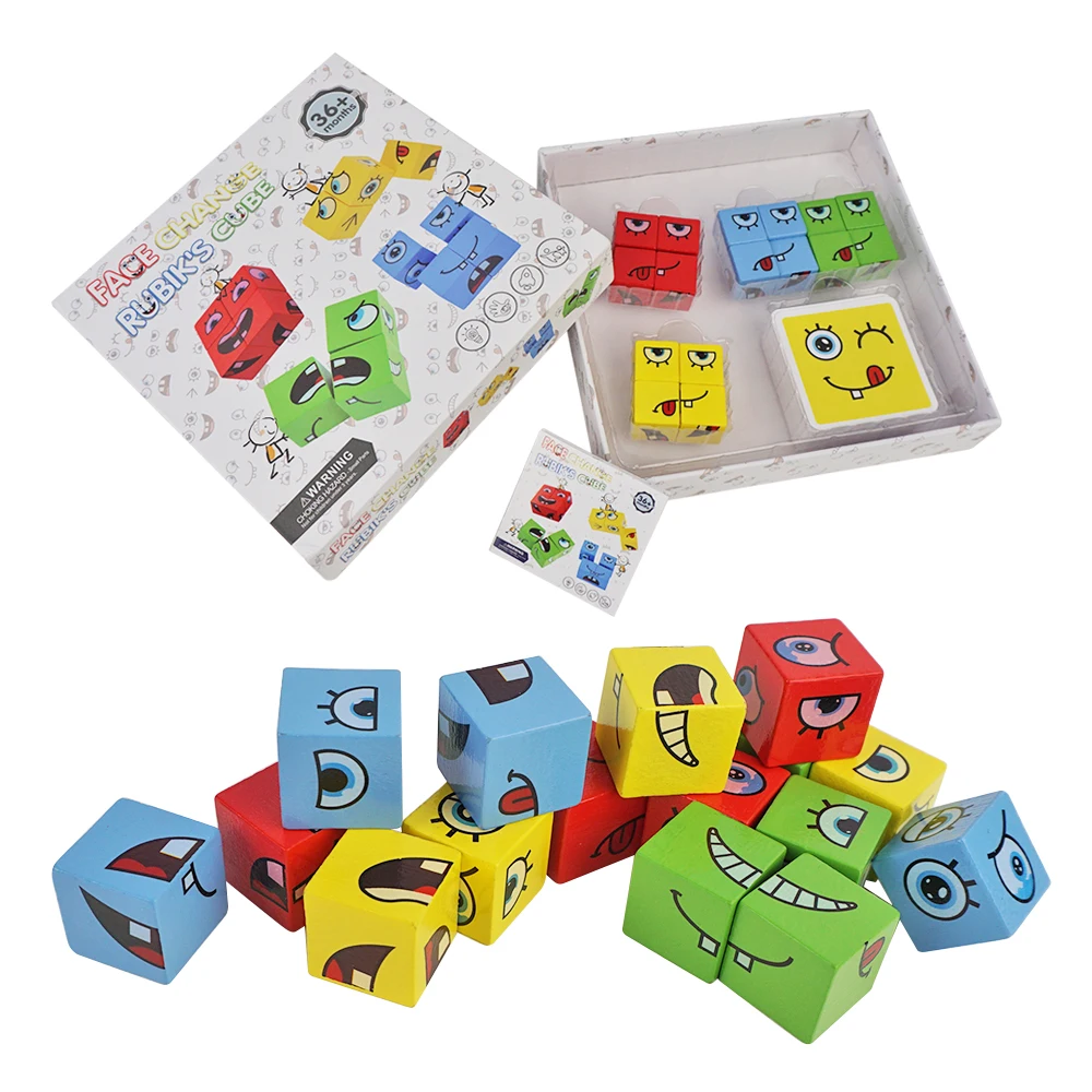 Changement de bloc de construction de Cube Magique visage souriant Jeu de  table Cube magique d'expression - Chine Cube Magique et Face modification  prix