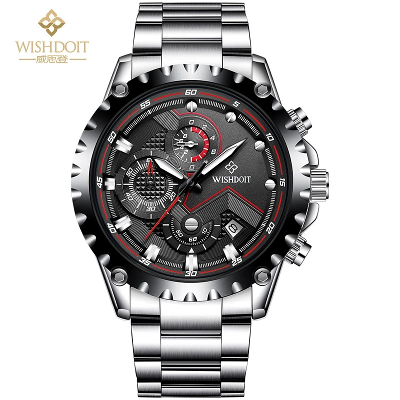 WISHDOIT Men's Luxury Watch Waterproof Luminous