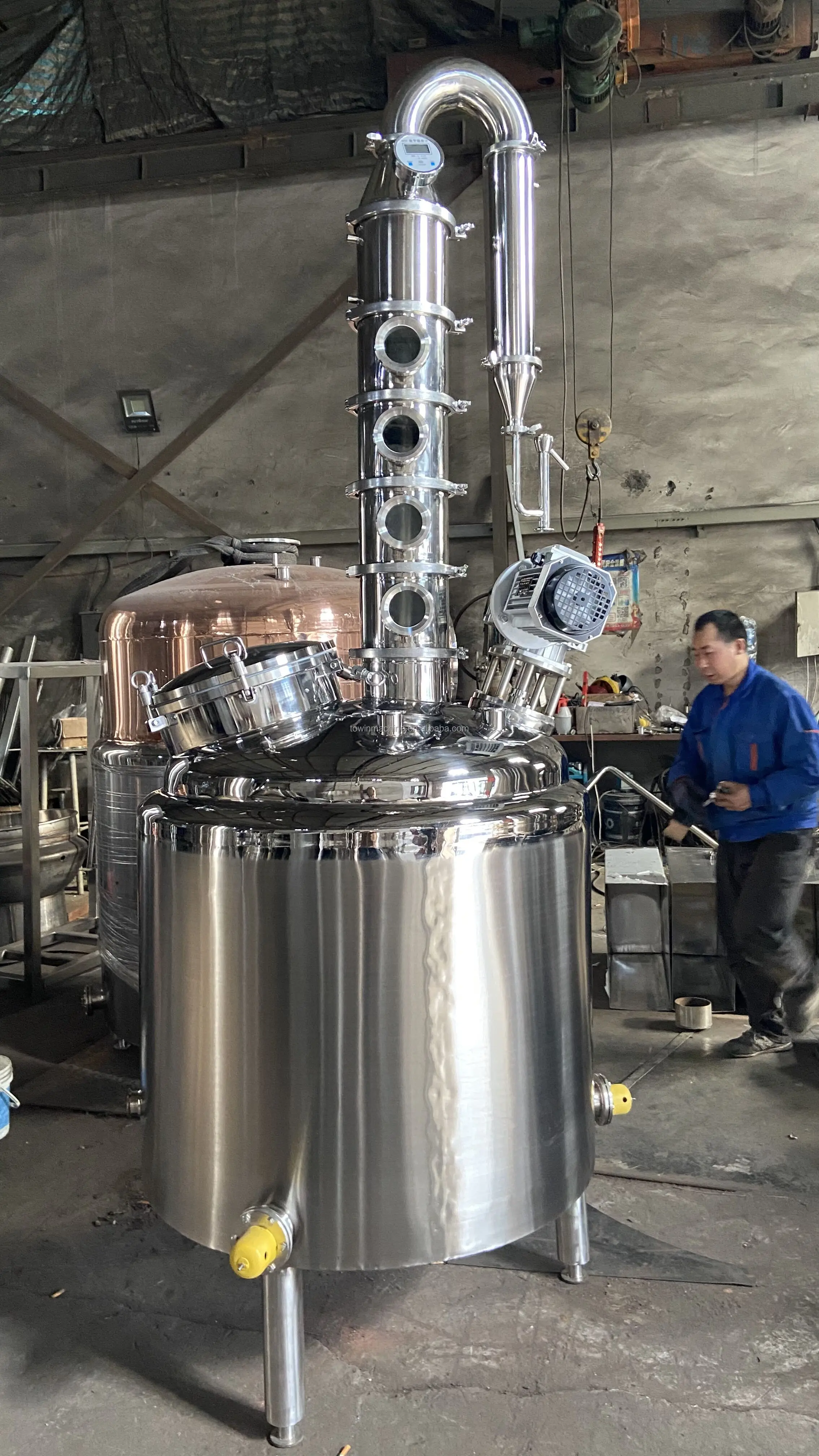 Still Copper Column 3/4 Inch 6 Inch 8 Inch Reflux Column For Sale Buy