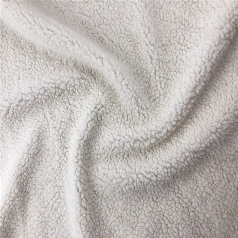 100% полиэстер теплая шерпа флисовая ткань для одеял модная куртка ткань и постельное белье Домашний текстиль ткань
