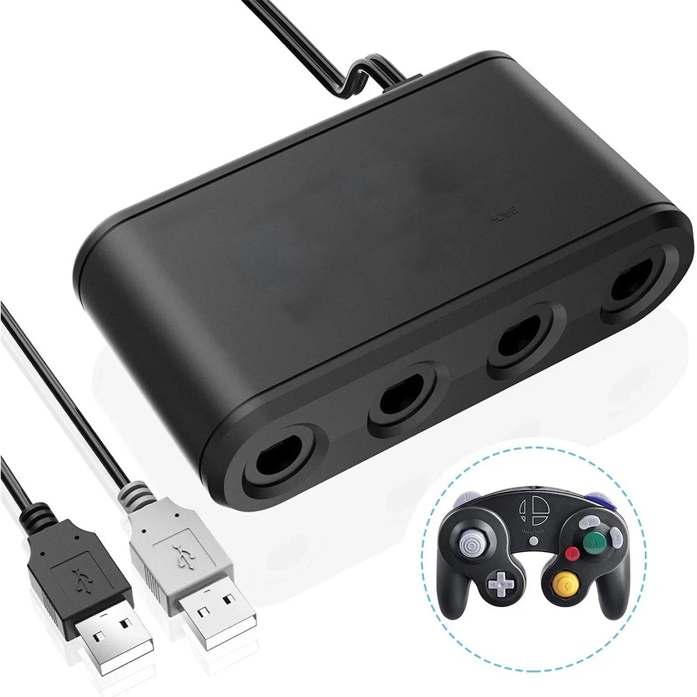 ゲームキューブGCコントローラー用4ポートゲームコンバーター