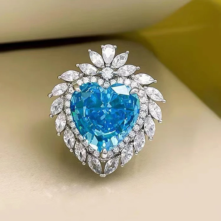 Cuore Di Pietra 40 Pietre Preziose Acriliche A Cuore 20mm - Per Bigiotteria Fai Da Te E Decorazioni Palline Di Natale Azzurre E Argento