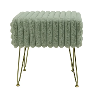 High Quality Storage Sets Ottoman With Gold Legs Footrest Pouf for Bedroom Living Room