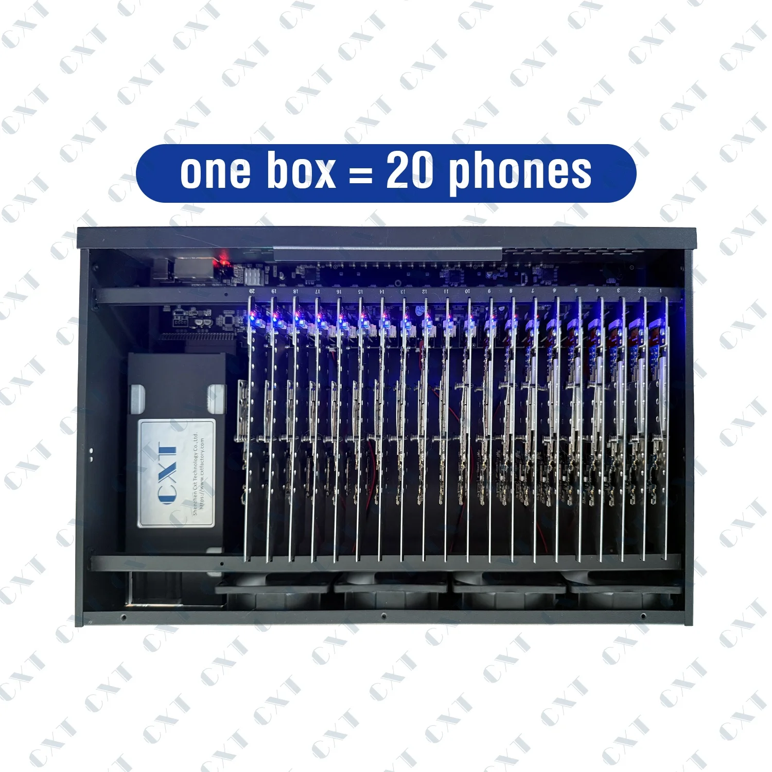 Smartphone Chassis Android Mobile Farming Motherboard Box 20 Phones Click Mobile Farm Motherboard Box Phone Farm System
