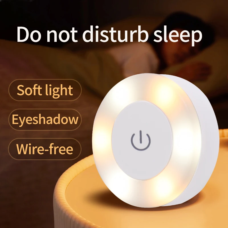 Rechargeable LED Night Light Motion Sensor Kids Lamp with Magnetic Touch Wall Mounted Cabinet Light for Indoor Use for Kitchen