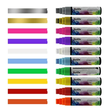 15mm Tips Dry Erase Neon Marker Fluorescent Liquid Chalk Marker for Window Car Glass School Whiteboard