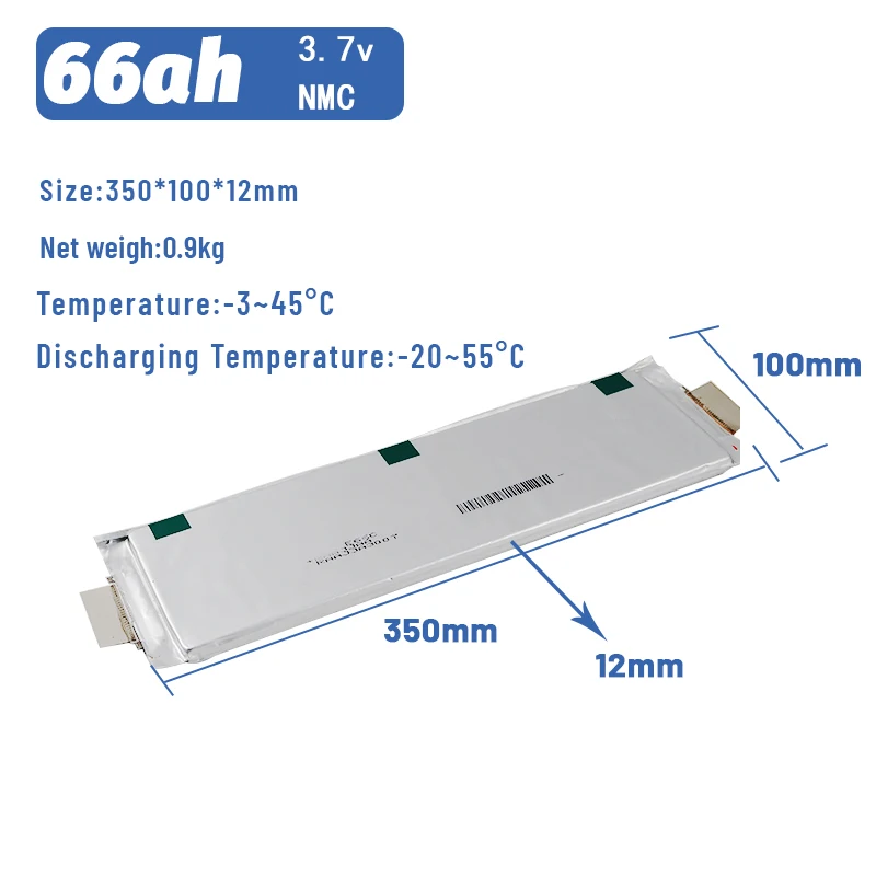 product 37v rechargeable li polymer 66ah 63ah 60ah e66 e66a storage pouch cell nmc lithium ion battery for ev car-13