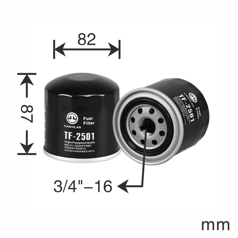 High Quality FUEL Filter 8971725491 for Excavators & More