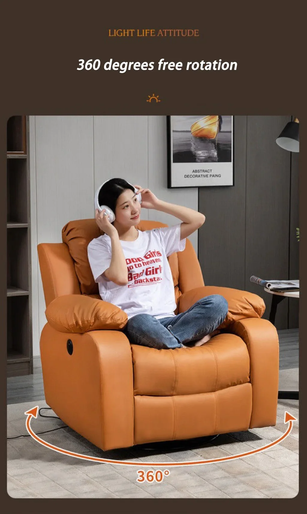 Customizable Leather/pu/fabric Adjustable Recliner Sofa