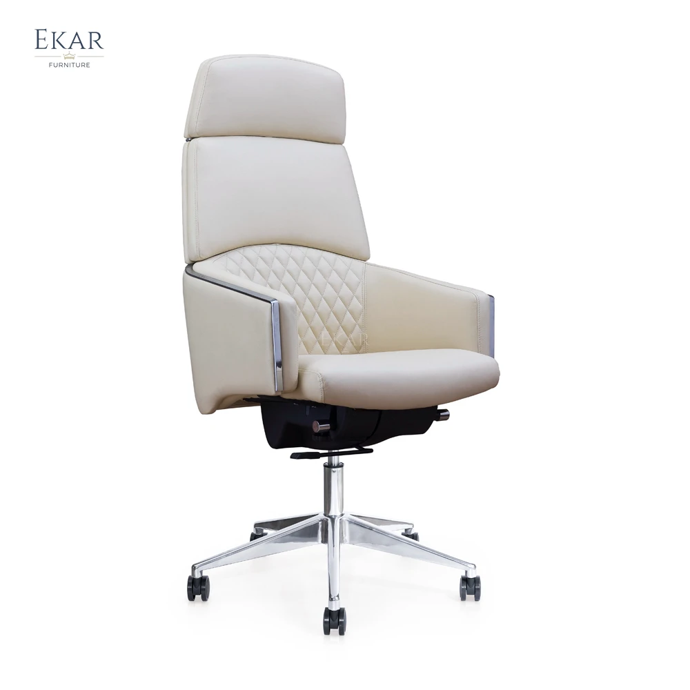 Elegant Italian Imported Top-Grain Leather Armrest Office Chair - Ultimate Executive Comfort details