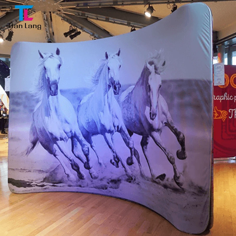 Tian Lang 10*8ft Трансферна Принтирана Подушка Фотоизложба Алуминиева Портативна Напрежена Тъканена Бекдроп Станд