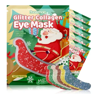 Custom Christmas Collogen Eye Masking Caffeine Hydrating Under Eye Mask Crystal Eye Maskss Patches Moisturizer for Dark Circle
