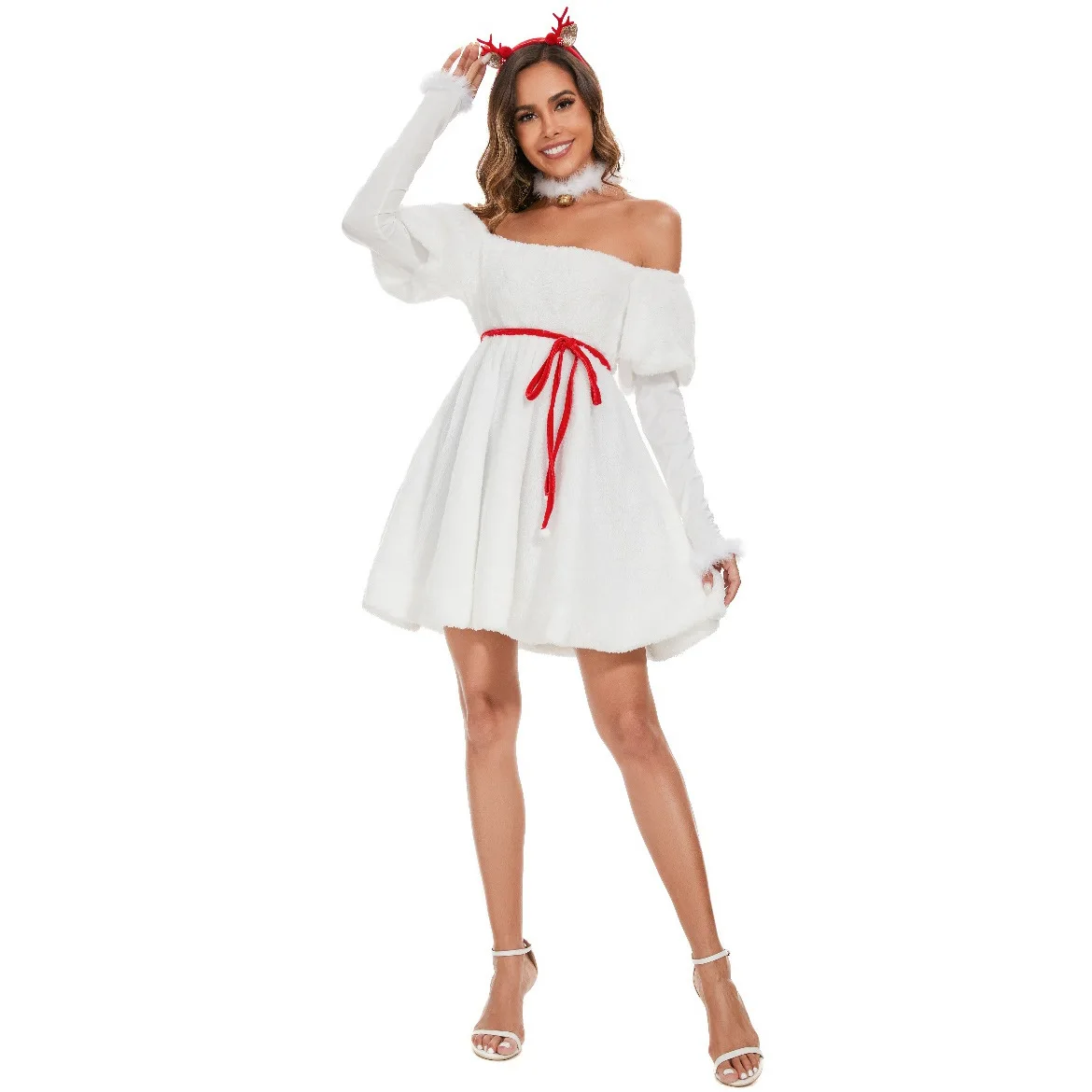 white christmas dresses Gingerbread Snowman Blue Christmas Women's Golf Sleeveless Zipper Dresses with Built in Shorts XL main image 0