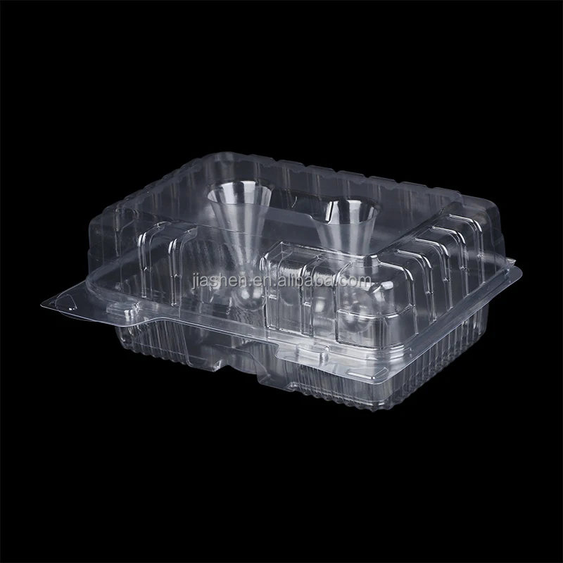 12 Compartment Clear Blister Clamshell Plastic Cupcake Packaging