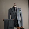 Medium gray (suit + vest + trousers)