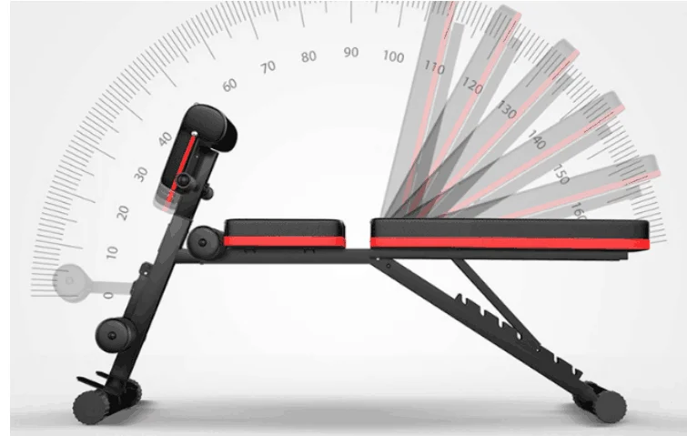 DDS 1207 Weight Bench Adjustable Strength Training Bench for Full Bodys Workout With Fast Folding