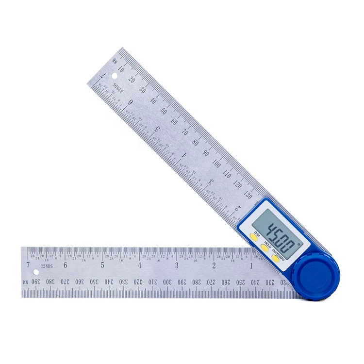 2 In 1 Digital Angle Finder Ruler 7" Protractor 200/300mm Plastic Angle Gauge 