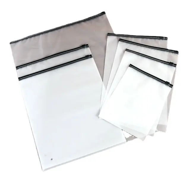 Custom Logo Matte Biodegradable PE Frosted Plastic Zipper Bag New Plastic Packaging for Clothing T-Shirts Swimsuits
