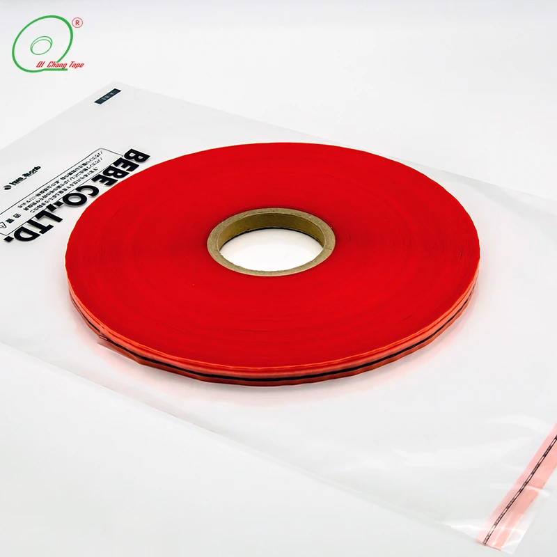 Customized Printing Red Antistatic 13mm 15mm Bag Sealing Tape for Ldpe pp Bags