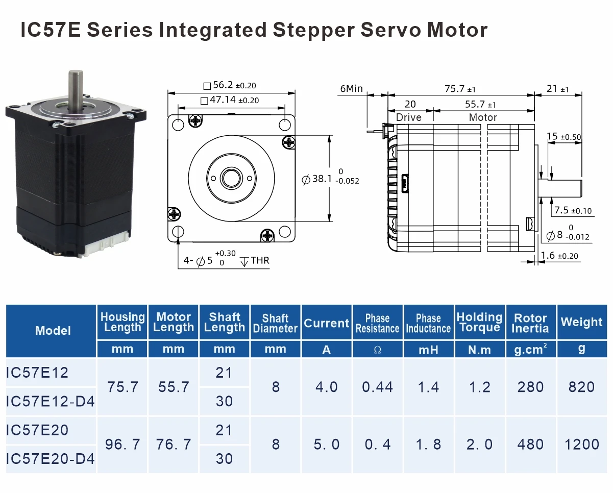 Stepper Motor, 1.2N.m, 48V, 2-Phase, CNC - detail 20