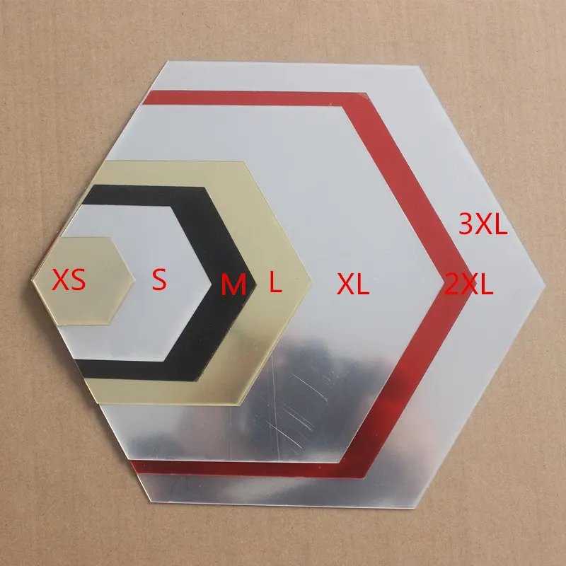 wholesale acrylic hexagonal wall sticker mirror