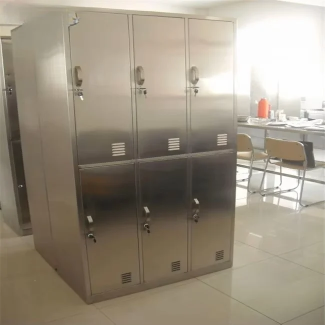 Factory locker room custom 304 stainless steel metal storage wardrobe
