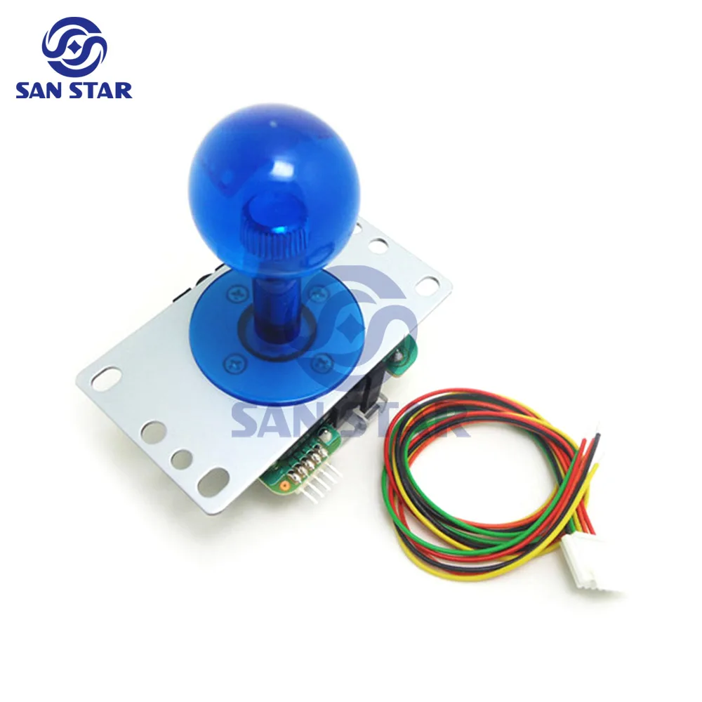 Sanwa Arcade Stick Ball Top Transparent Top Ball Joystick DIY Game Stick Arcade Joystick with Trackball