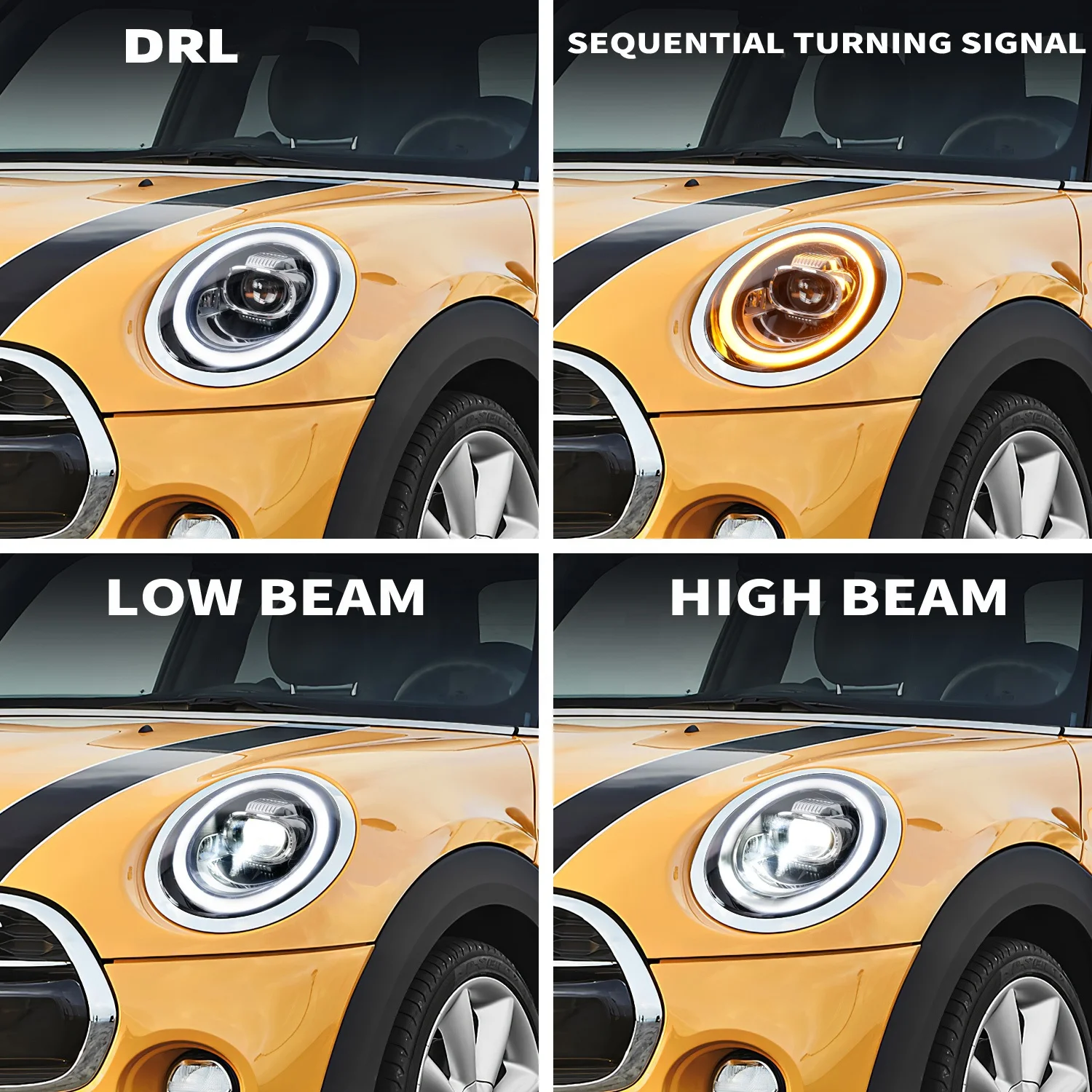 MINI F54 F55 F56用 LEDヘッドライト ドライビングランプ 6000K