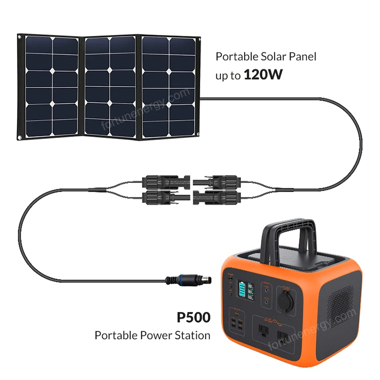 18650 Battery Portable Power Bank 500Wh AC DC Output Portable Solar Power Station