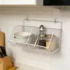 White two-compartment stickers (2 pieces) and 4 adhesive strips