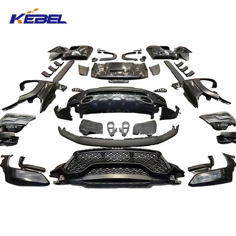 New Arrival Car Bumper Front Grills Headlight Fog Lamp Hood Fender Inner Front Bumper Kit for Dodge RAM 1500 TRX 2021 Pickup
