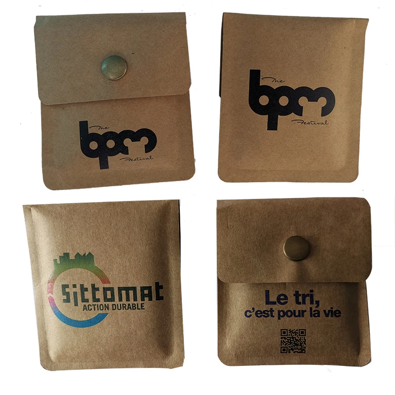 eco-friendly riciclata kraft carta portacenere sacchetto portatile con logo  personalizzato stampa mini portacenere tascabile