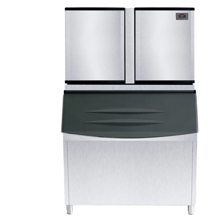 1Ton Tube Ice Machine with 500kg Ice Storage 4.6KW Industrial R404a/R22 Ice Tube Maker