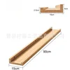 Natural wood color with clear varnish, 90cm long