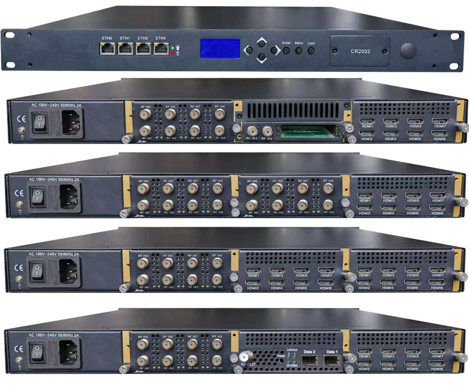 NET100 IP Receiver DVB- S/S2 to IP Converter with DVB-C/T/T2/ISDB-T/ATSC Tuner HD Asi Input Web Management UDP Protocol