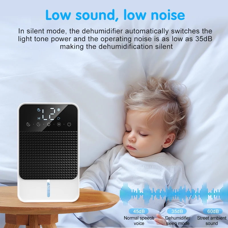 OEM Dehumidifier Mini Smart 1200ml Dehumidifier With air Purifier Home