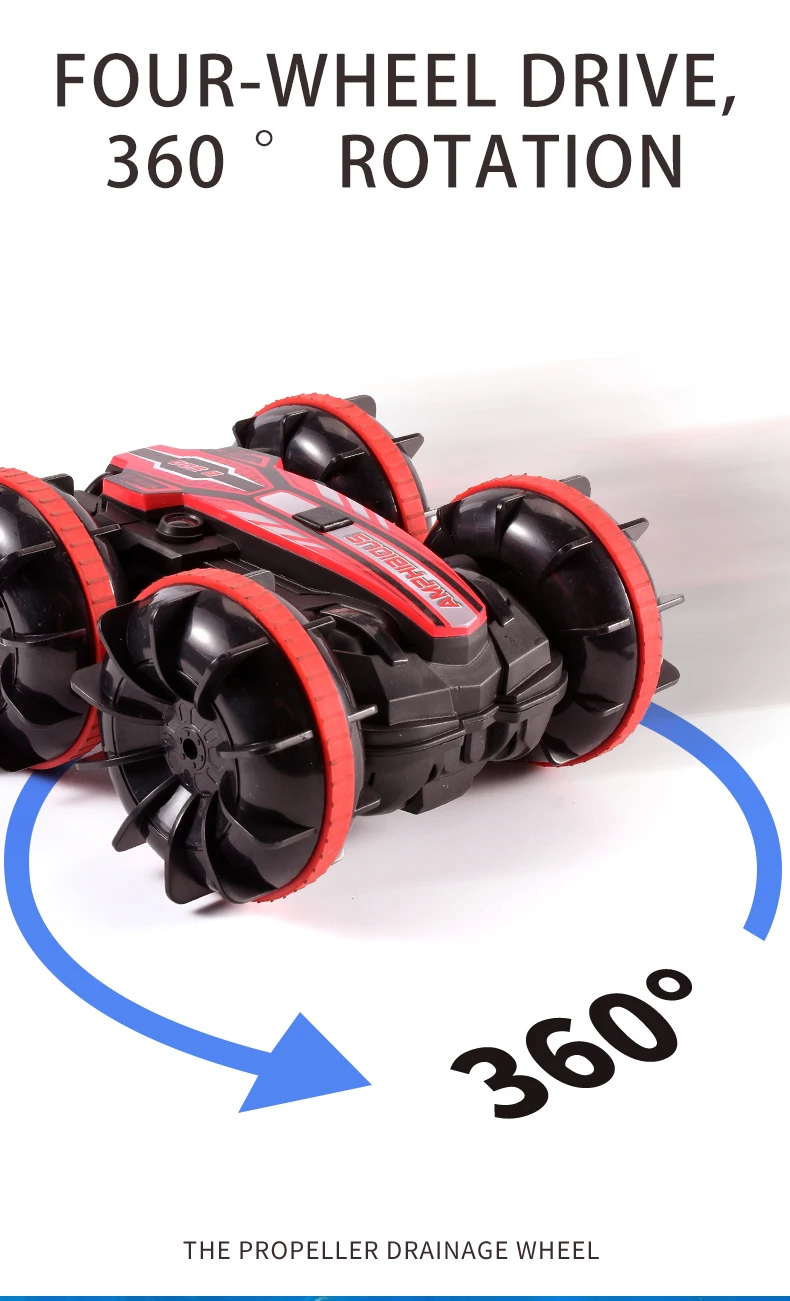 Popular Amphibious Double Side Driving Remote Control Car RC Off-Road ...