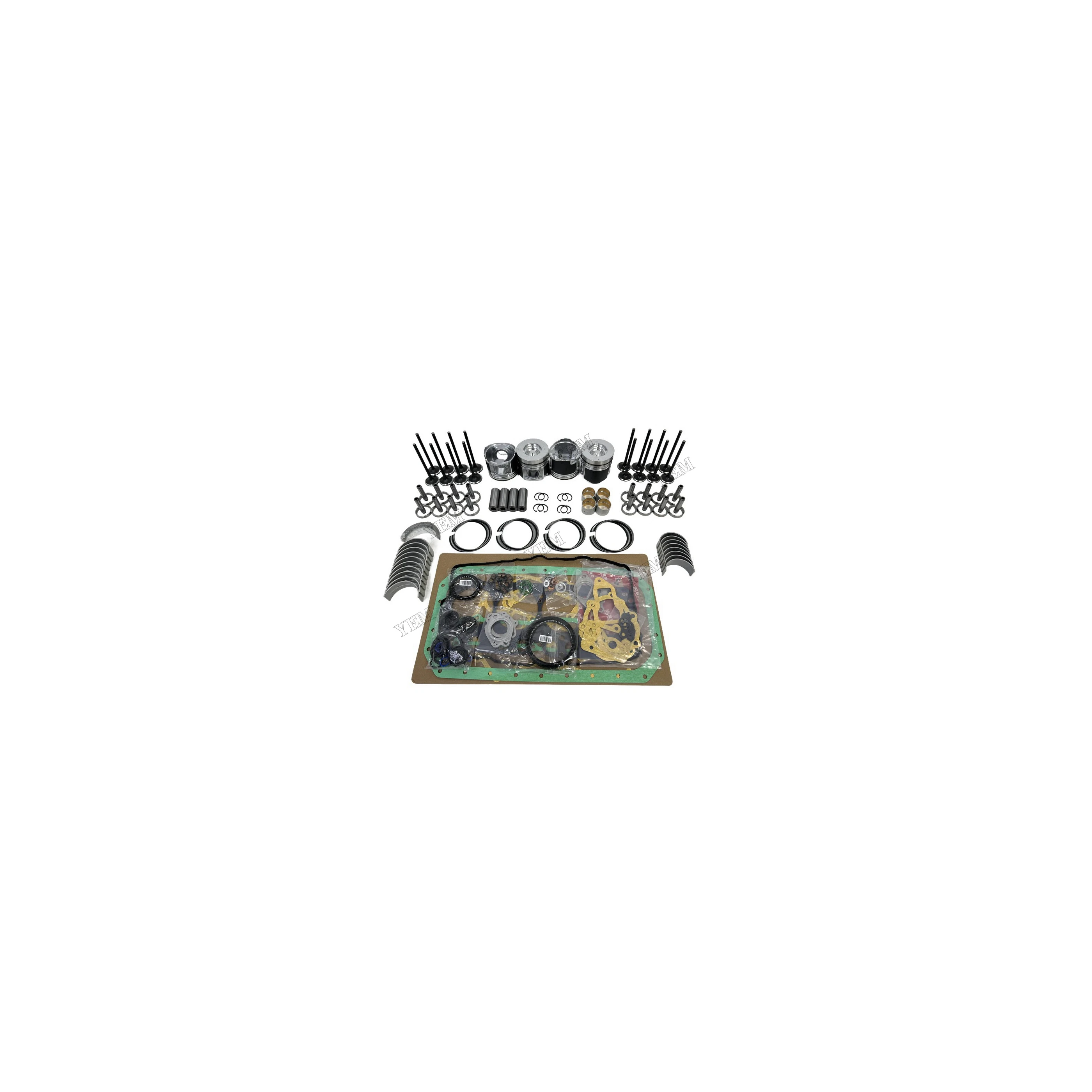 Repair Kit With Piston Rings Bearing Valves Gaskets Compatible for Hino N04C OEM Engine Parts