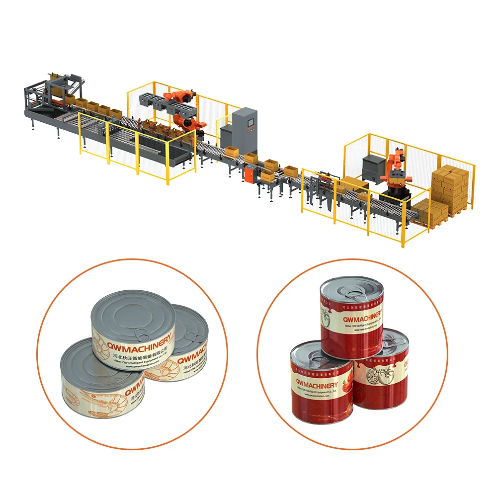 Vertical Round Bottle Carton Box Packer/Steel Cans Packing Machine ...