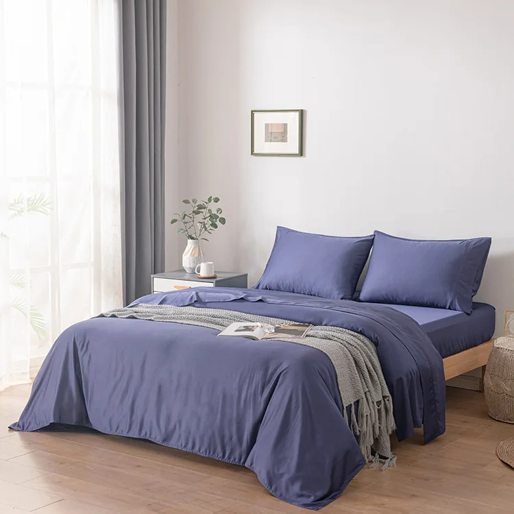 New Design Ultra Soft Bamboo Sheet Set Cooling Bed Sheets Summer Silk