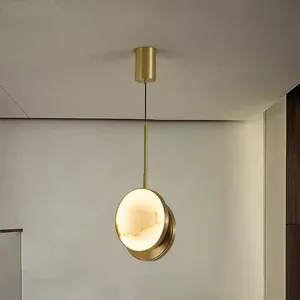 Modern Minimalist Natural Spanish Marble Chandelier for Living Room Restaurant Bedroom Study Bar Hotel-for Bedside Lamp