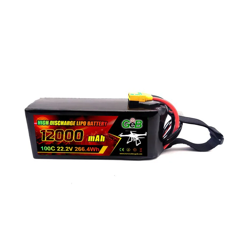 GEB 6S 12S FPV 22.2V 50C 100C 12000mAh hommeltuigbattery 16000/22000/27000/30000/33000/35000mAh soliede toestandbattery vir FPV hommeltuig