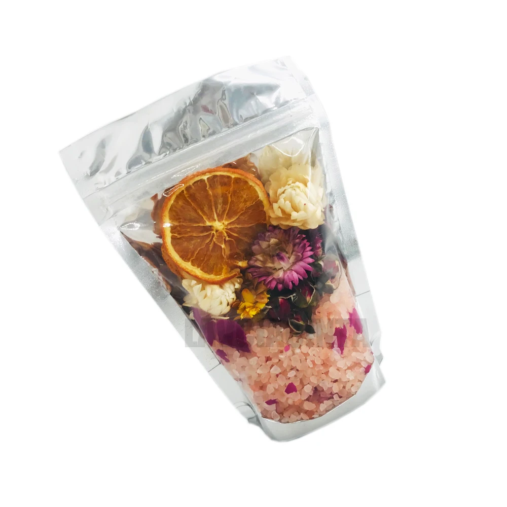 Fruity Oem Wholesale Organic Dead Sea Salt Bag Package Floral Calm Bath
