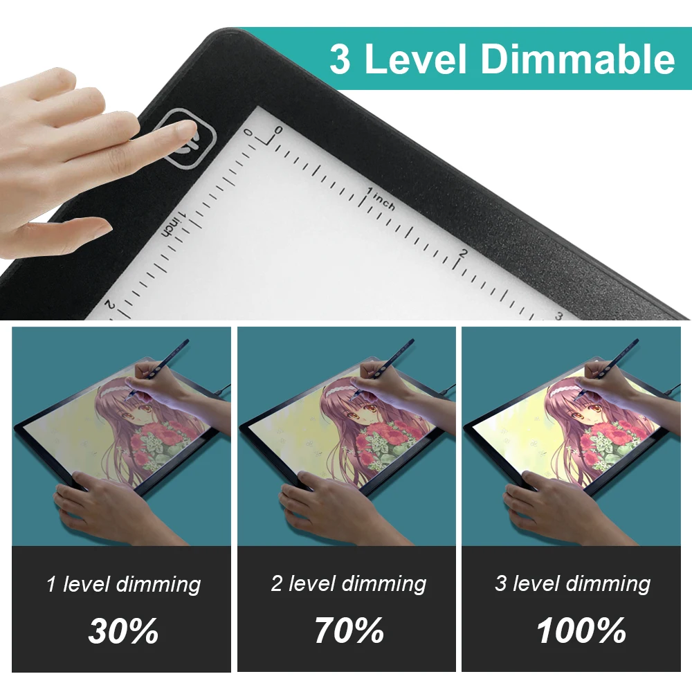 Лидер продаж A4 Светодиодная панель для цифрового планшета трассировочный световой короб магнитная светодиодная копировальная доска алмазного