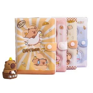 Popular Cute Capybara 3D Soft Touch Elastic Cover Pressure Release PVC Notebook for Kids