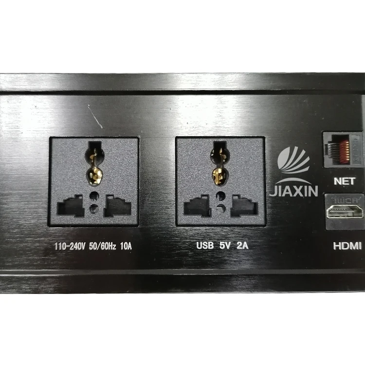 Furniture Mounted Universal Socket Outlet Sliding Cover Socket With USB Port and Network