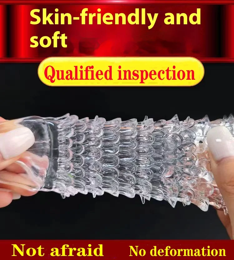 Sleeve Dragon scale Crystal delay reusable condom Crystal condom sleeve